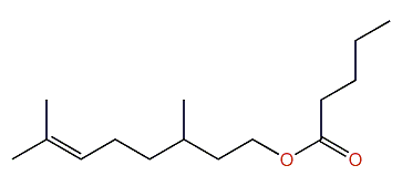 3,7-Dimethyl-6-octenyl pentanoate